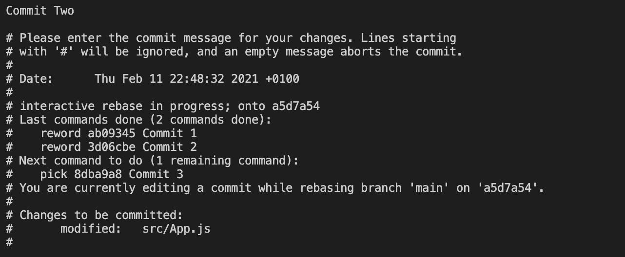 Git Interactive Rebase Command [5]