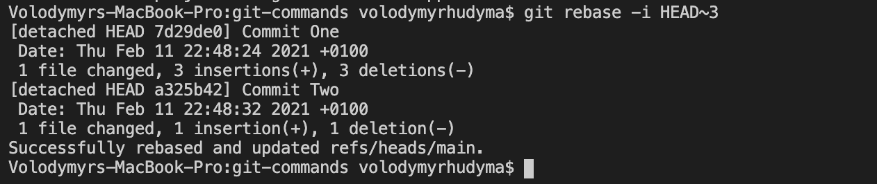 Git Interactive Rebase Command [5]