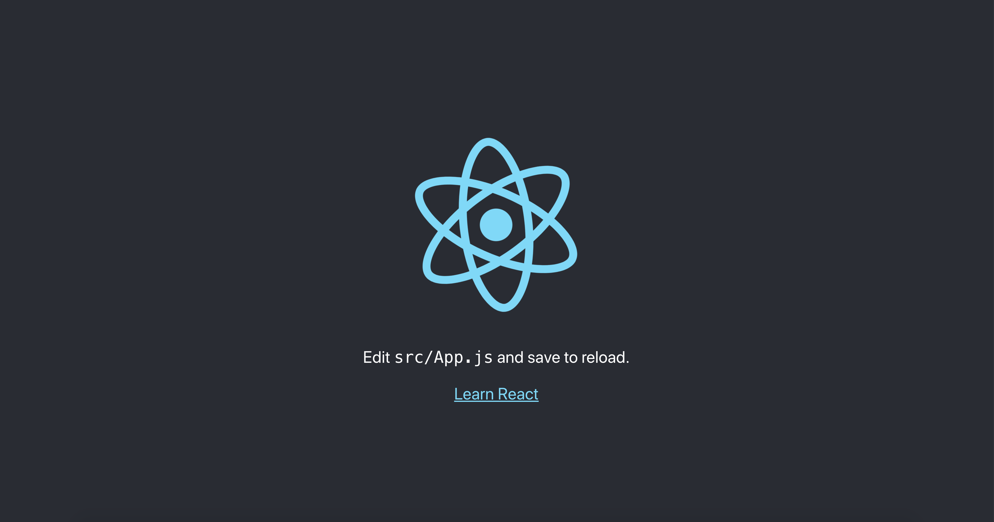 React App Running