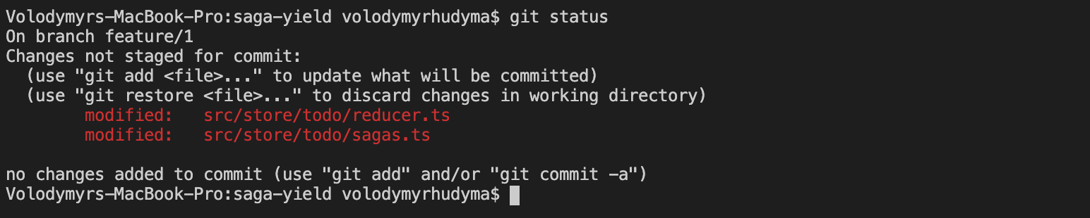 Git Status On A Secret Feature Branch