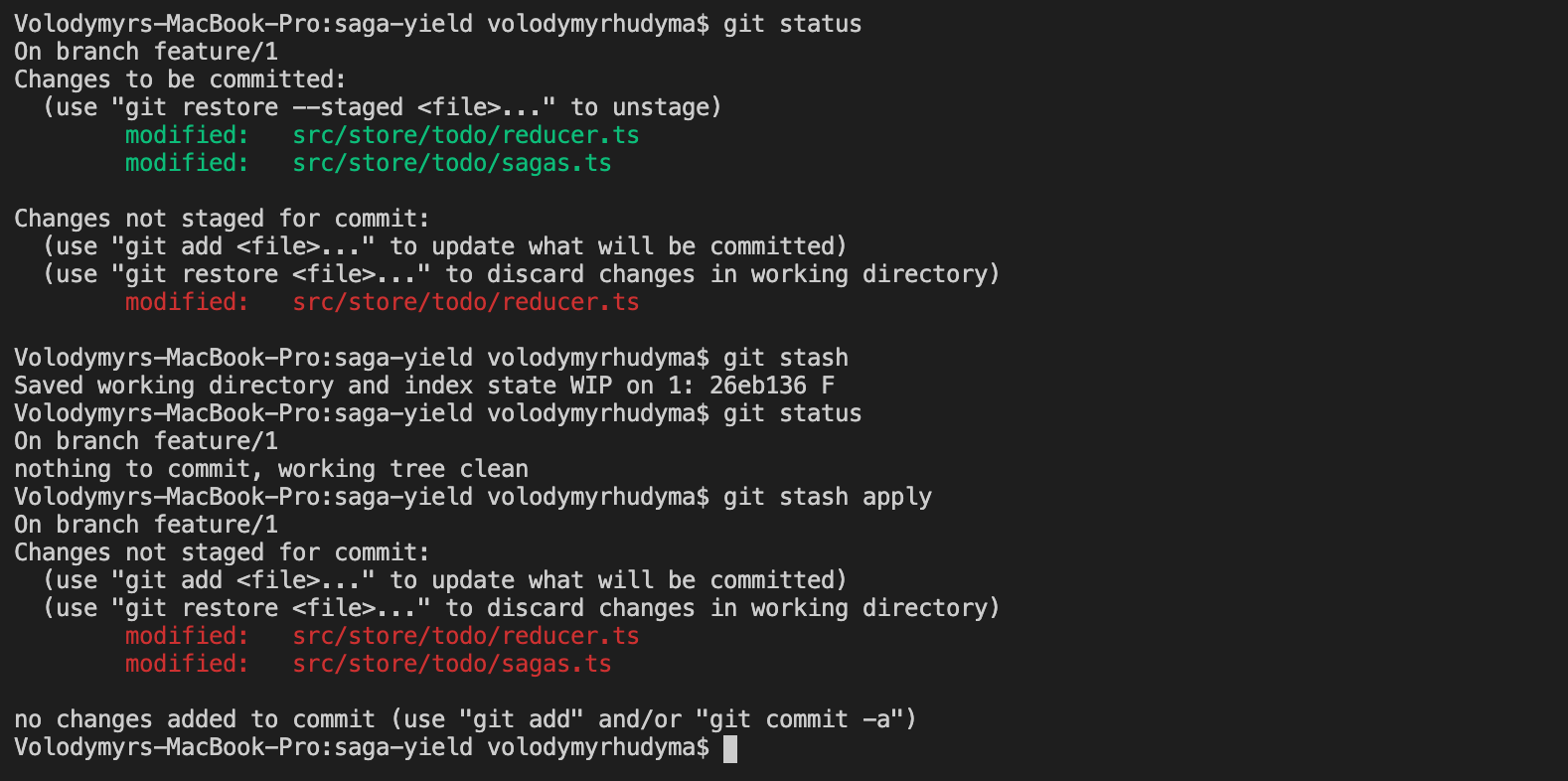 Git Stash Staged And Unstaged Changes